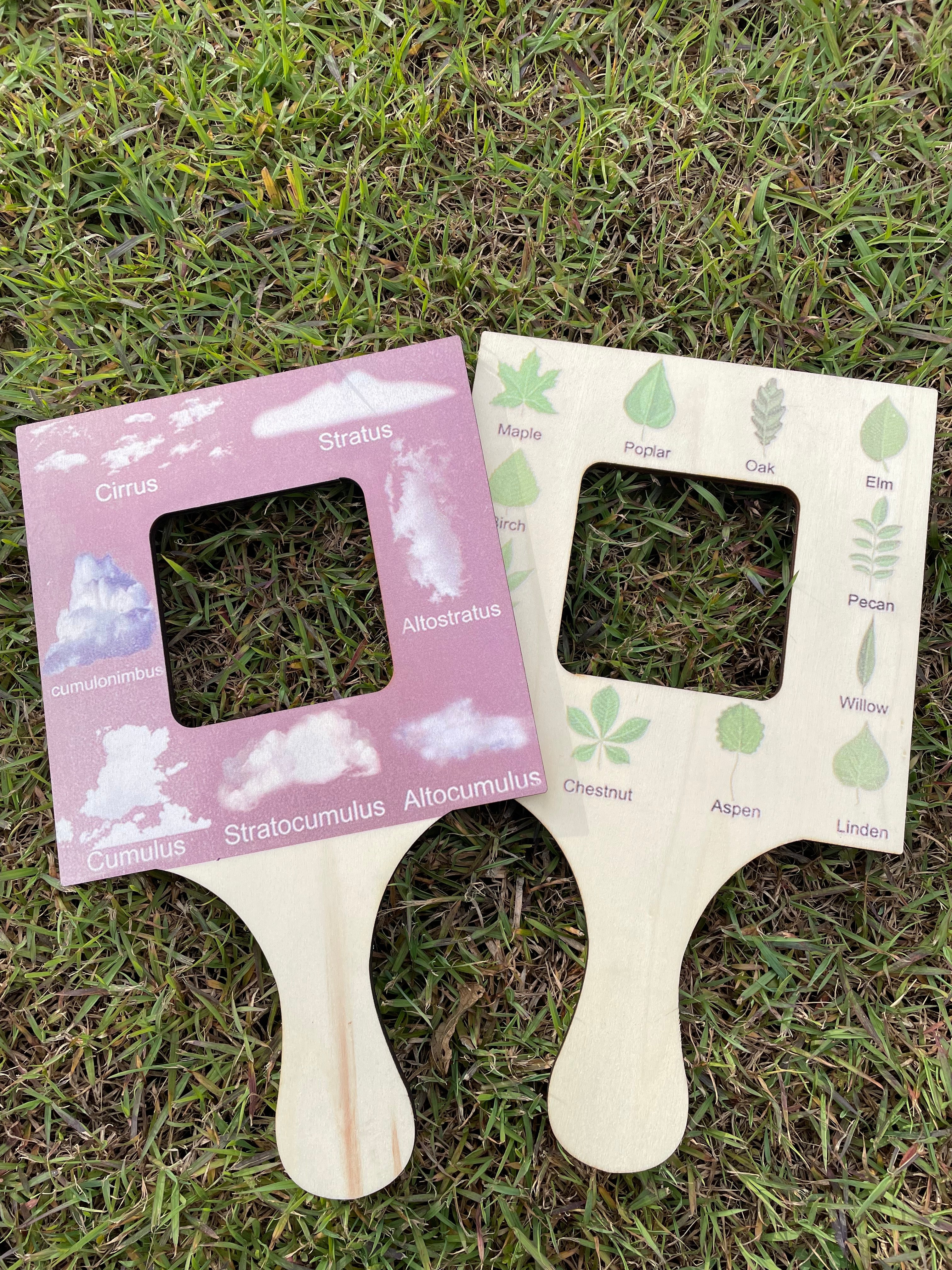 Large Wooden Pine Nature Guide View finder