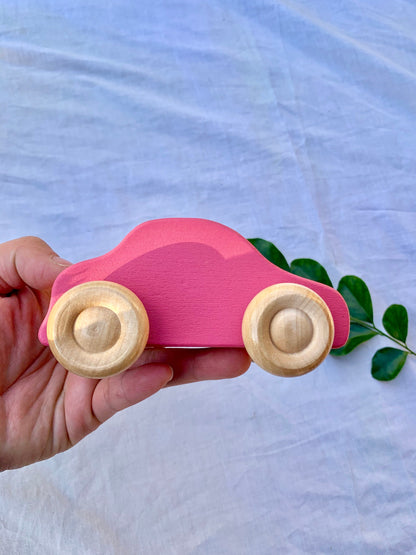 Wooden Rainbow Cars & Dolls 10 Pcs Set
