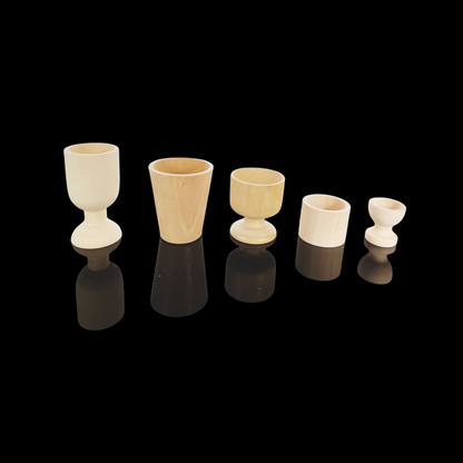 Loose Parts Montessori Wooden Cups Sensory bin Tools
