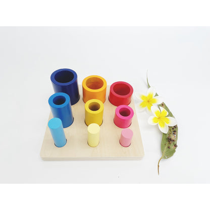 Montessori cylinders and circles Activity Board