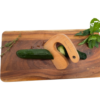 Wooden Cutting Knife Kids Safe Handmade with Natural Wood.