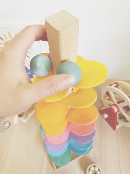 Large 72cm Musical Tree Wood Sounding Marble Run Toy !