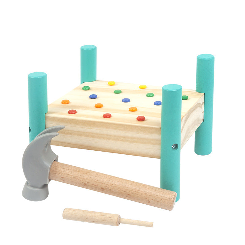 Montessori Toy Nail Hammering Table Pounding Bench