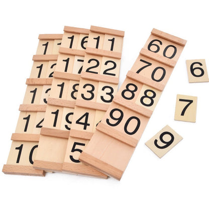 Montessori Math Teens & Tens Board Wooden Seguin Board 1-99  Number Learning Kids Counting Toy