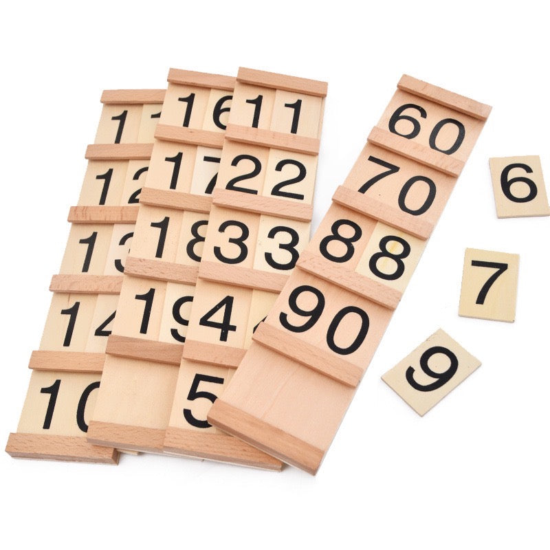 Montessori Math Teens & Tens Board Wooden Seguin Board 1-99  Number Learning Kids Counting Toy