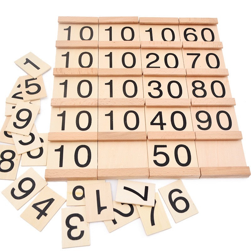 Montessori JUMBO Math Teens & Tens Board Wooden Seguin Board 1-99  Number Learning Kids Counting Toy
