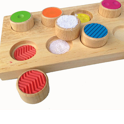 Tableau d'association de formes et de couleurs Montessori Jeu de mémoire tactilo-visuel Goki Feel-A-Pair