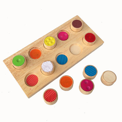 Tableau d'association de formes et de couleurs Montessori Jeu de mémoire tactilo-visuel Goki Feel-A-Pair
