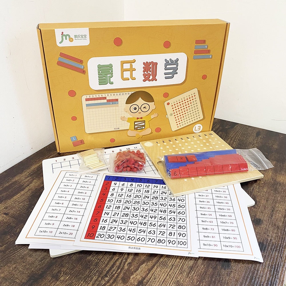 Montessori Math Learning Kit Addition Subtraction and Multiplication Board Kids Mathematic Teaching Learning Material