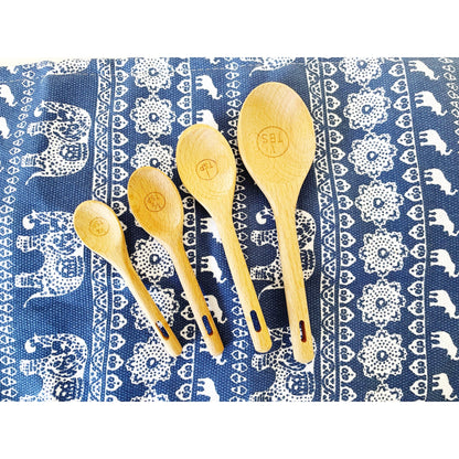 Wooden Measuring Spoons Sensory Play Tool Set of 4