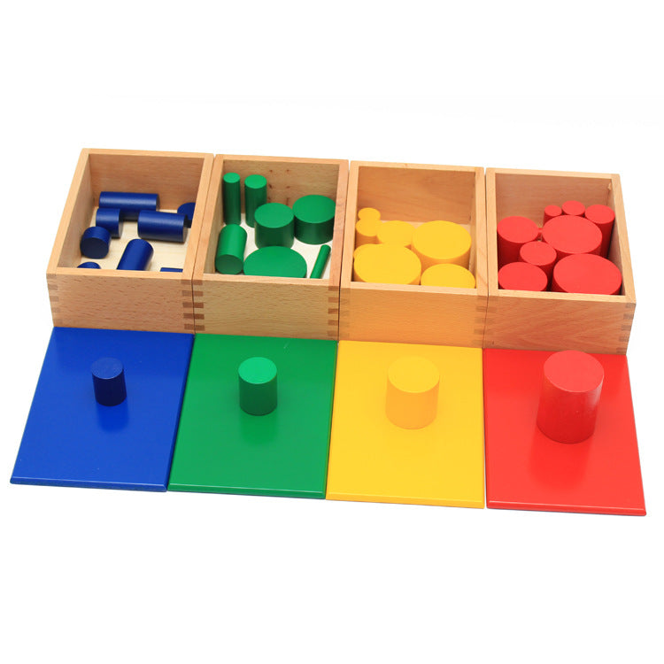 Large Montessori Knobless Cylinders Set