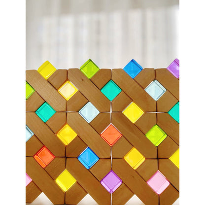 Lucite Cubes Acrylic Blocks Translucent Epoxy Toy 100 piece