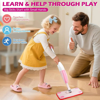 Spray Mop Toy for Kids Cleaning Play
