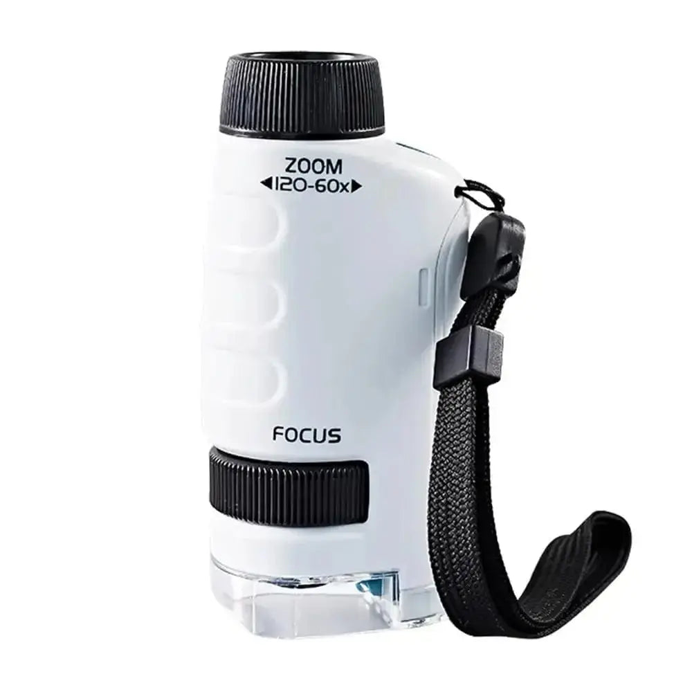 Pocket Microscope for Kids - Portable - Magnifies up to 120x