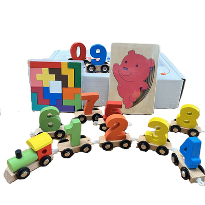 PRE MATEMÁTICAS CONJ01: Contiene 123 Tren, Tamaño Correcto, Mini Tetris