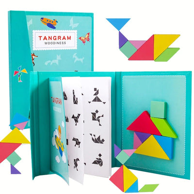 Fidtoy Magnetic Tangram Puzzle for Kids – STEM Learning, Creativity, and Fine Motor Skills