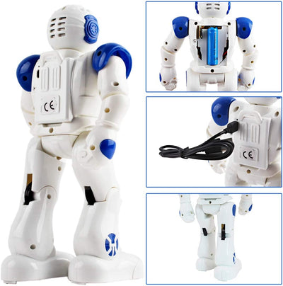 Juguete Robot Teledirigido Programable Inteligente Interactivo Kit de Robot con Sensor de Gestos Bailando Caminando Robótica Inteligente LED Regalo para Niños