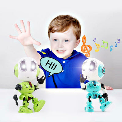 Mini Diecast Robot Toy with Touch Sensitive & Alien Voice Function (2 Pack)