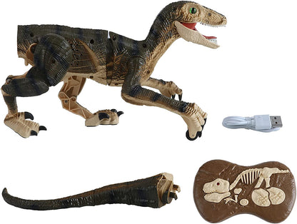 Rechargeable Remote Control Dinosaur Toy with Walking Feature & Roaring Sounds Lights Realistic T-Rex Dinosaur Robot for Kids Toys Gifts