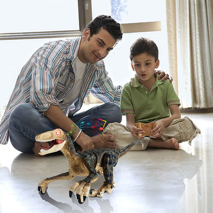 Rechargeable Remote Control Dinosaur Toy with Walking Feature & Roaring Sounds Lights Realistic T-Rex Dinosaur Robot for Kids Toys Gifts