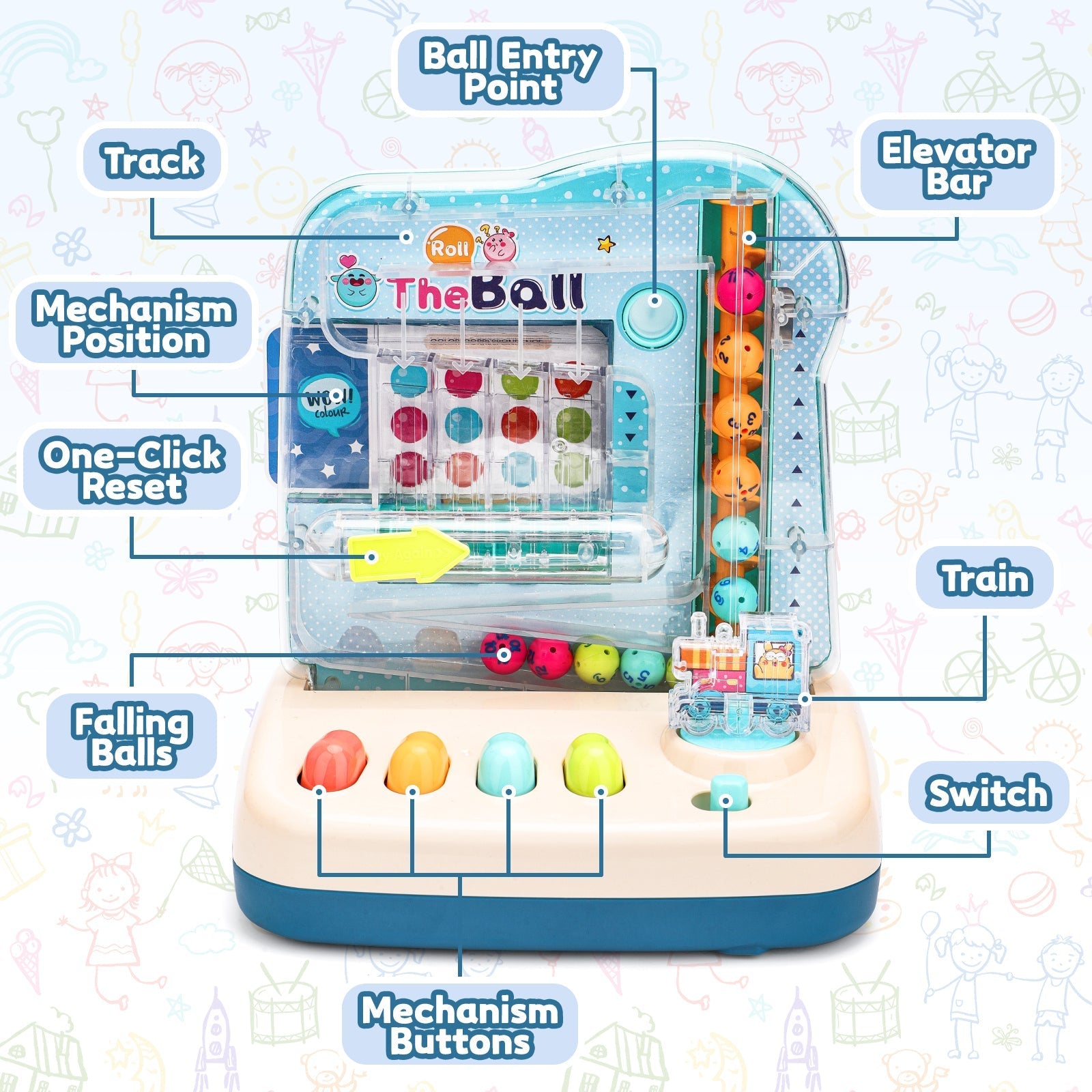 Rolling Track Ball Puzzle Game Toys, Interactive Educational Toy Stimulating Creativity, Best Gift for Kids, Double-sided Clean Plastic Material, for Family Fun