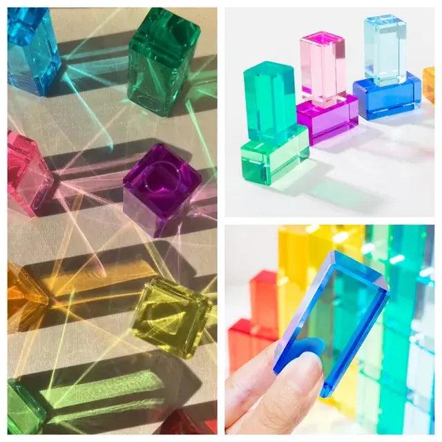 Rainbow Acrylic Sensory Blocks Light Transmitting