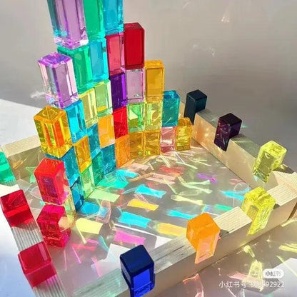 Rainbow Acrylic Sensory Blocks Light Transmitting