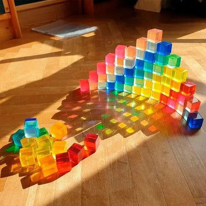 Rainbow Acrylic Sensory Blocks Light Transmitting