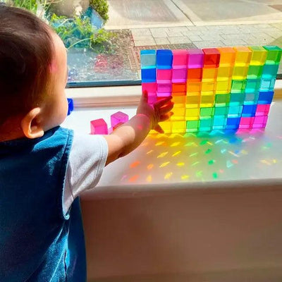 Rainbow Acrylic Sensory Blocks Light Transmitting