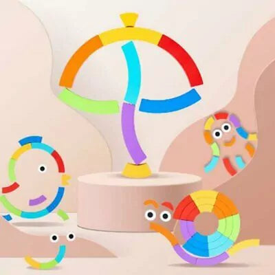 Rainbow Colorful Pattern Puzzle Board with Cards - 552