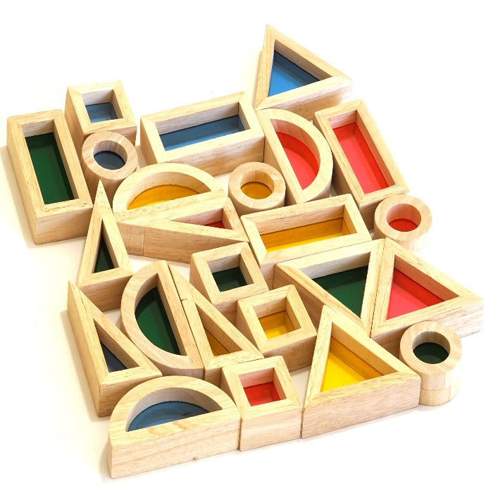 24PCS Rainbow Blocks - Sensory Toys