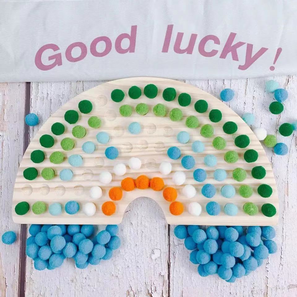 Wooden Rainbow Ball Board - Open Ended Toys