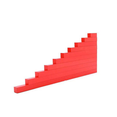 Fidtoy Varillas Rojas Material Sensorial Montessori para Niños de 3+ años