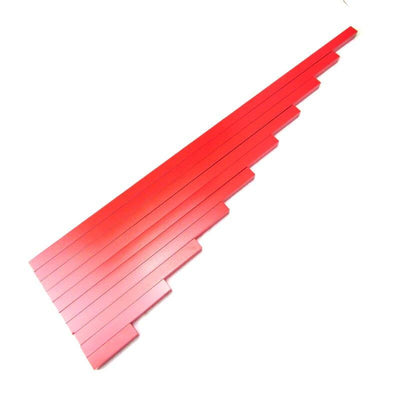Fidtoy Varillas Rojas Material Sensorial Montessori para Niños de 3+ años