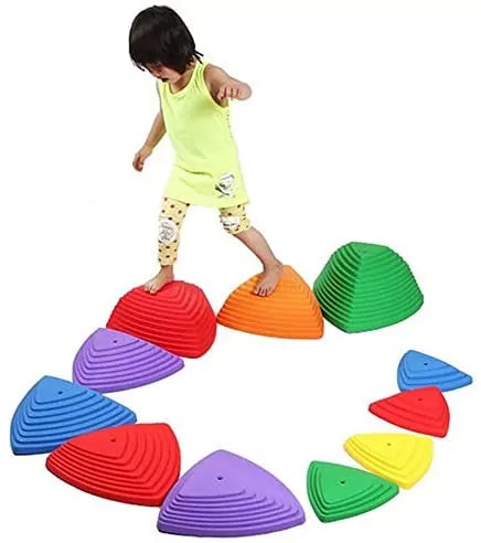 River Cross Stunt Rainbow Stepping Hurdle - 9 Pieces