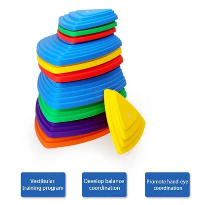 River Cross Stunt Rainbow Stepping Hurdle - 9 Pieces