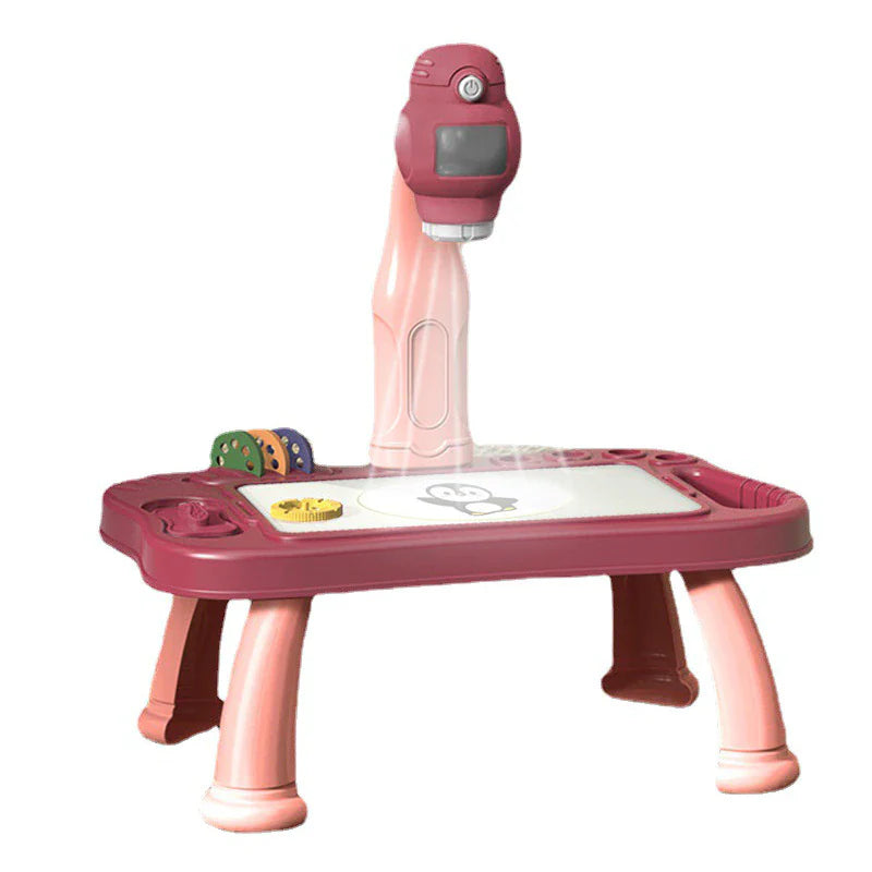 Fidtoy Kids Drawing Projector Table Art Tracing Toy with Markers and 72 Pictures