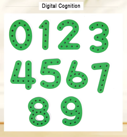 Wooden Cognitive Number and Letter Threading Education Kit - 048