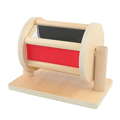 Fidtoy Montessori Spinning Drum for Babies – Wooden Sensory Rolling Toy 6–24 Months