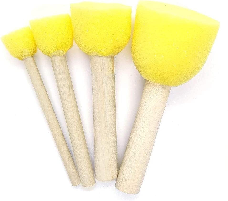 Round Sponge Drawing Stamp - 5 Pieces