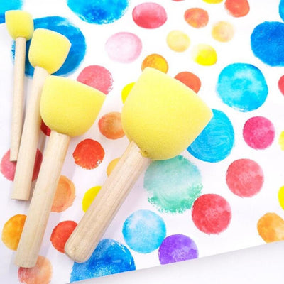 Round Sponge Drawing Stamp - 5 Pieces