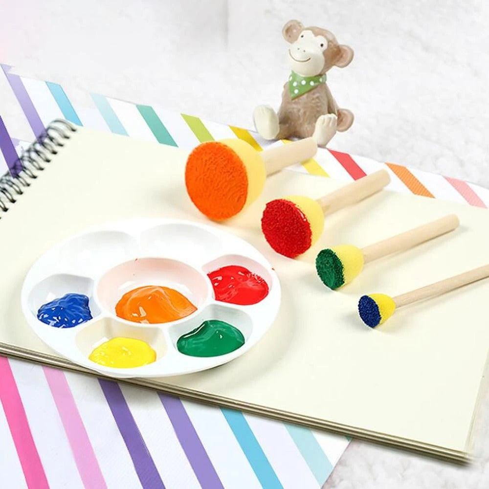 Round Sponge Drawing Stamp - 5 Pieces