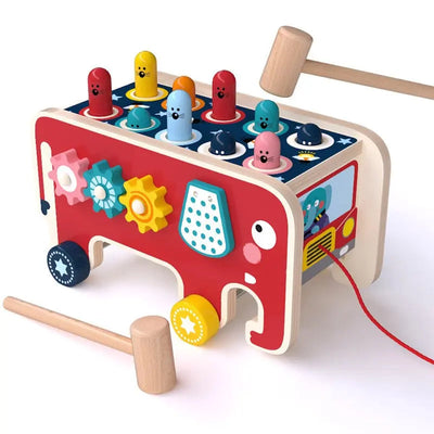 Fidtoy Banc à Marteler Montessori pour Tout-petits – Jouet Musical en Bois avec Marteau pour l'Éveil et la Motricité Fine