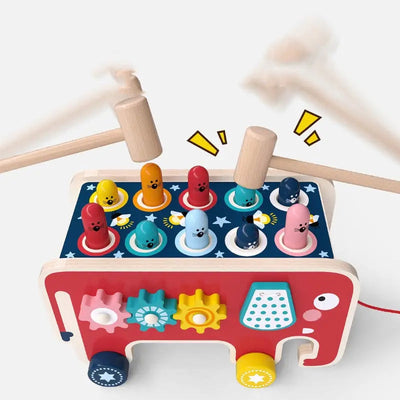 Fidtoy Banc à Marteler Montessori pour Tout-petits – Jouet Musical en Bois avec Marteau pour l'Éveil et la Motricité Fine