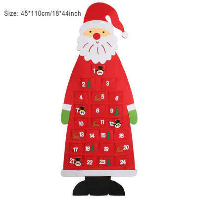 Sapin de Noël en feutre avec 32 pièces