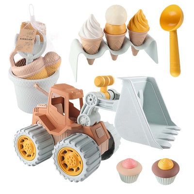 Ice Cream Cake Model Bulldozer Beach Toy