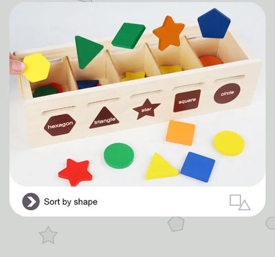 Fidtoy Geometric Color Recognition Set Montessori Toy