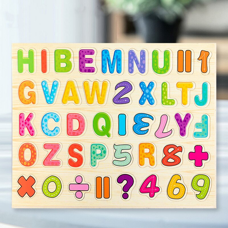 Wooden Multifunction Children Puzzle with Magnetic Writing and Drawing Board and Blackboard