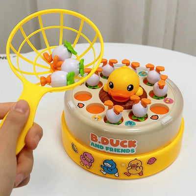 Fidtoy Duck Catching Game with Music Lights and Jumping Eggs