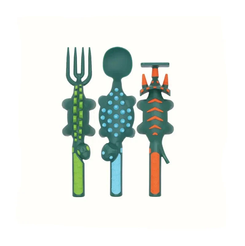 DinoBite Kids' Dinosaur Plate and Utensil Set
